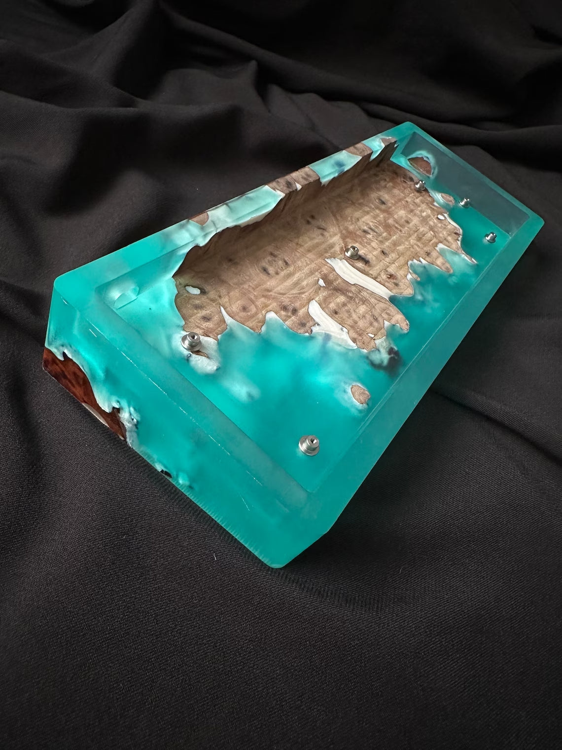 Aqua Driftwood Resin Keyboard Case