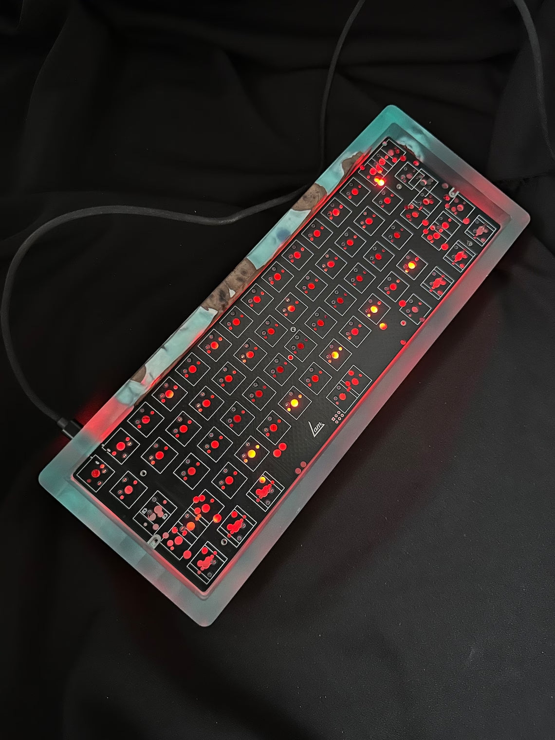 Aqua Driftwood Resin Keyboard Case