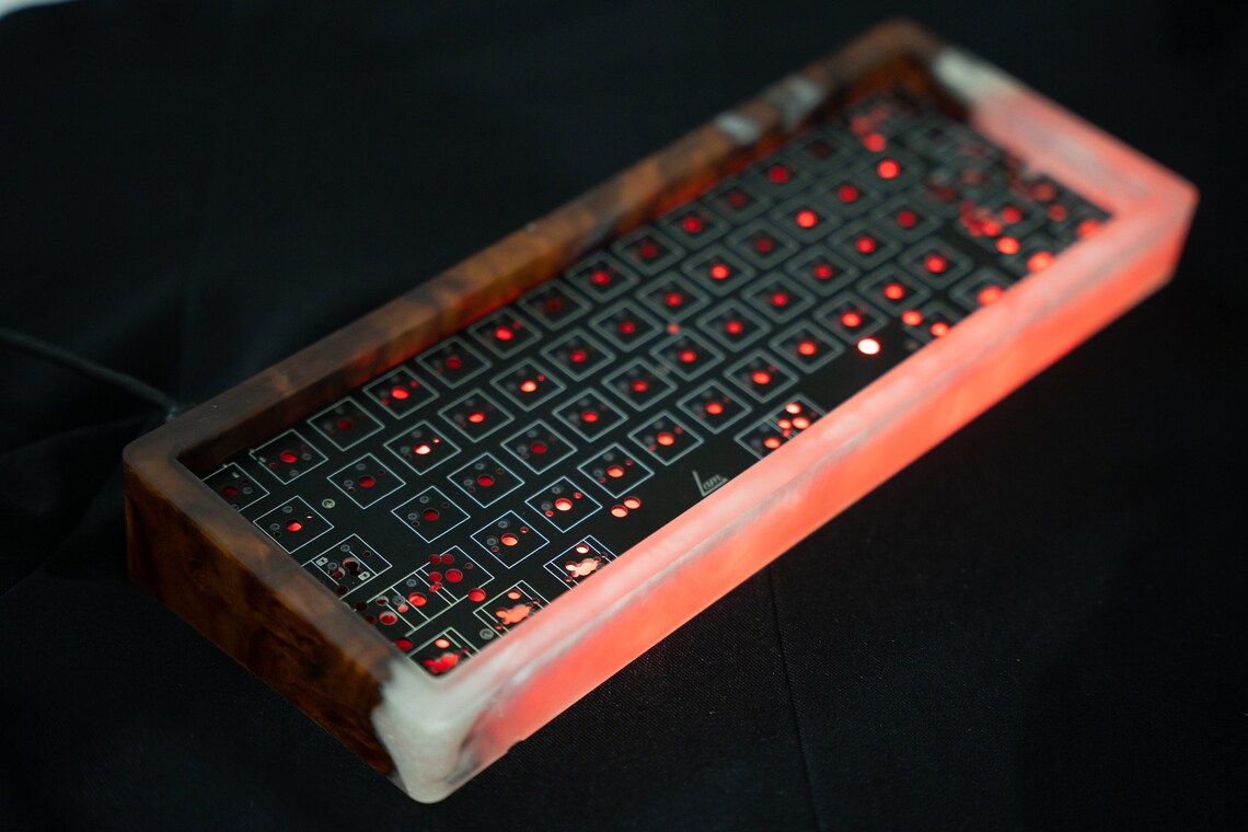 Mistfall Resin & Wood Keyboard Case