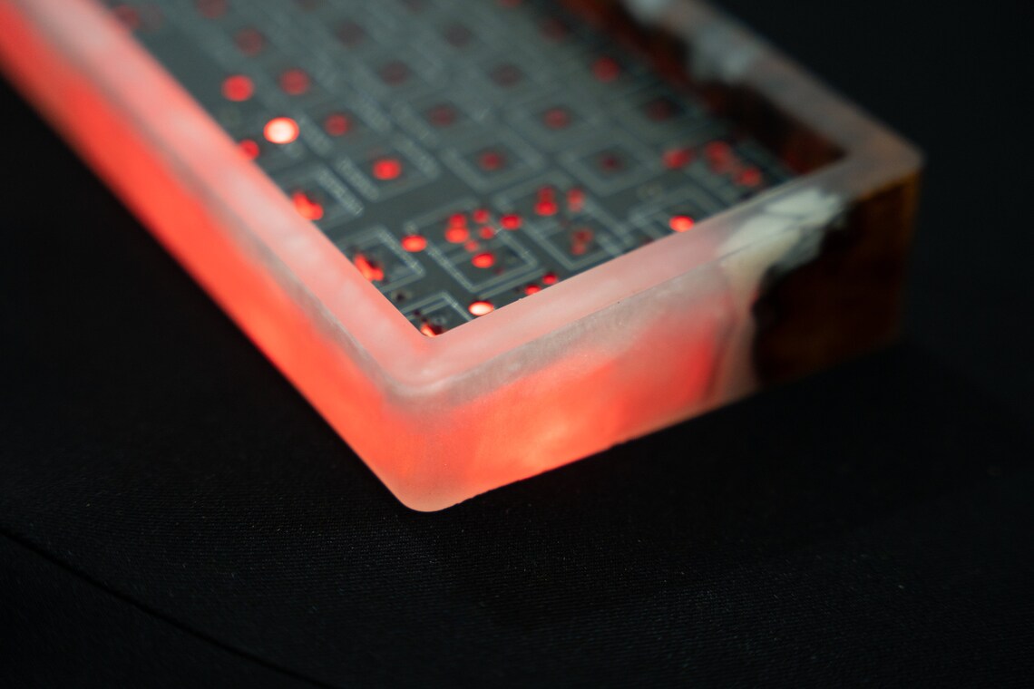 Mistfall Resin & Wood Keyboard Case