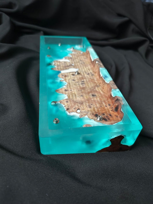 Aqua Driftwood Resin Keyboard Case
