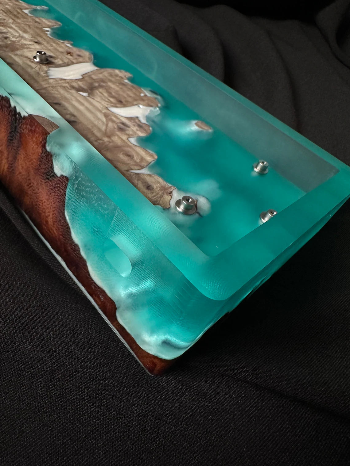 Aqua Driftwood Resin Keyboard Case